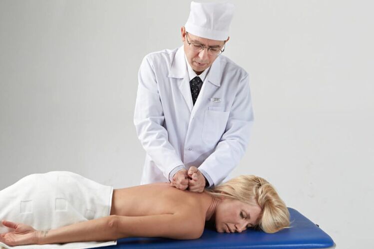 Massage with cervical joint disease