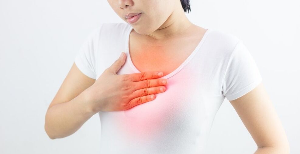 Chest pain due to osteoarthritis