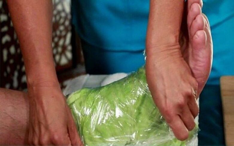 compress with cabbage leaves to cure joint disease